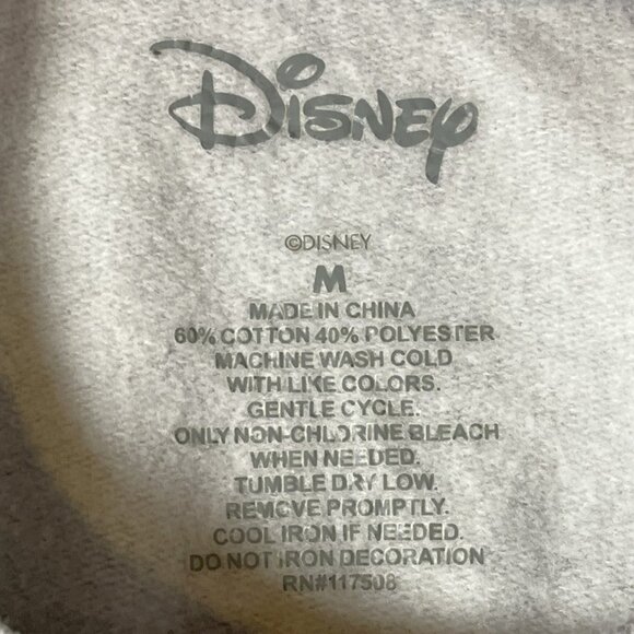 Alice In Wonderland Sweatshirt Size M Gray Pull Over Long Sleeves Graphic Disney - Picture 6 of 9